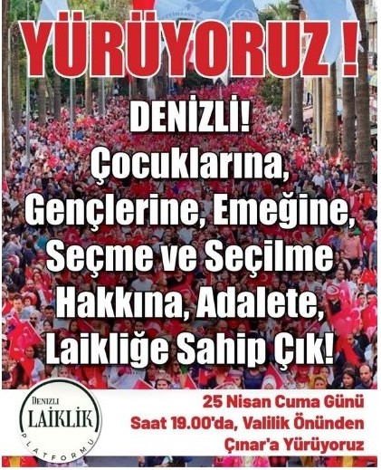 Demokrasi güçleri adalet için yürüyor...